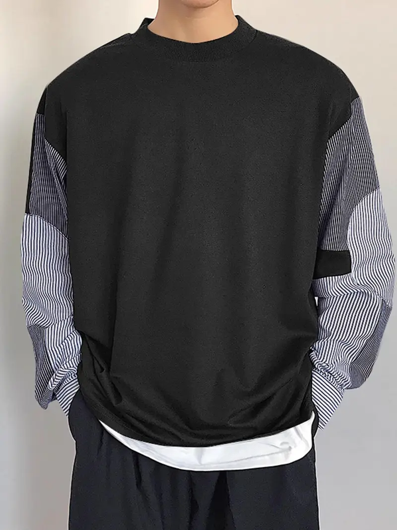Anthony® | Casual Striped Crew Neck Sweatshirt For Men