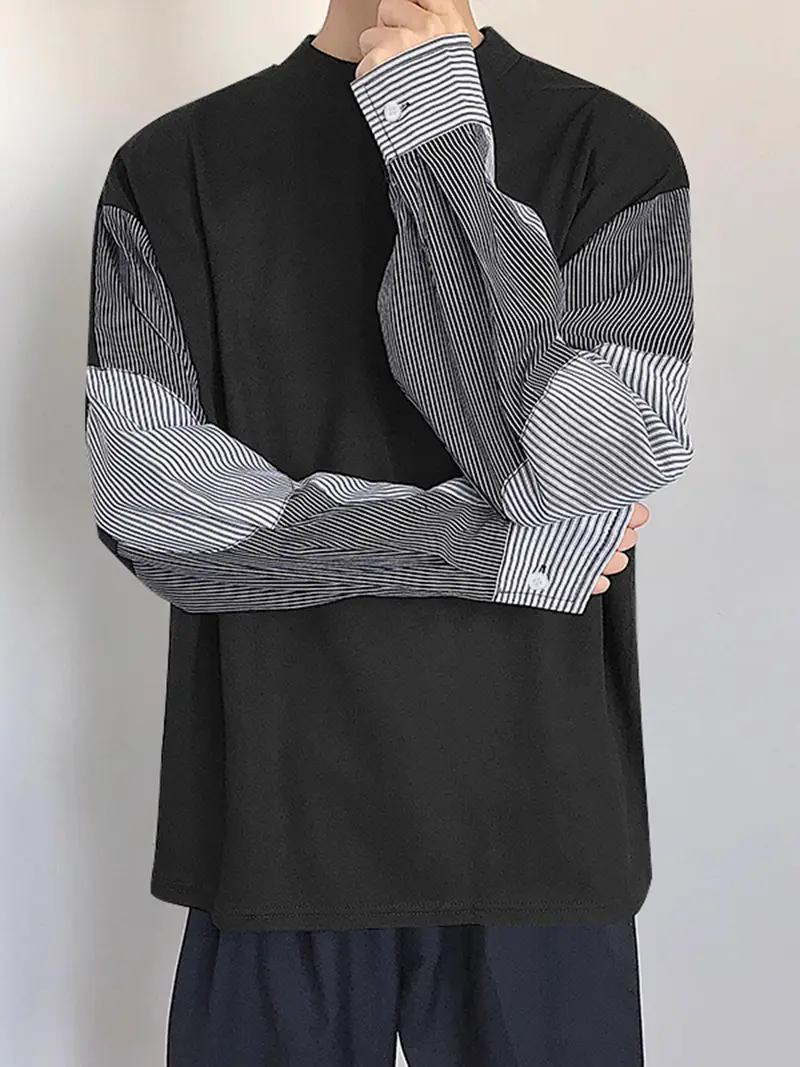 Anthony® | Casual Striped Crew Neck Sweatshirt For Men - Image 4