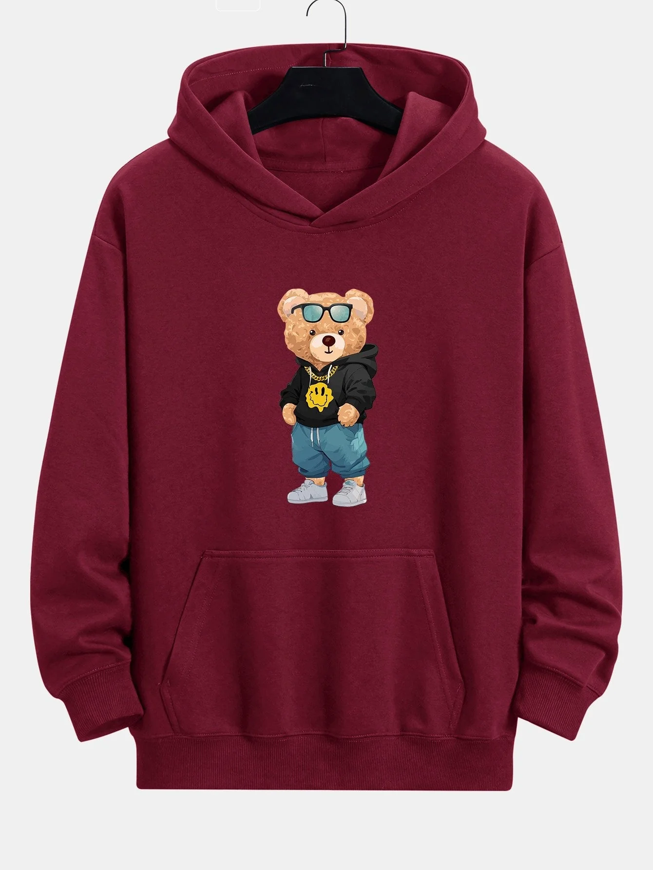 Anthony | Hip Hop Bear Print Relax Fit Hoodie - Image 7