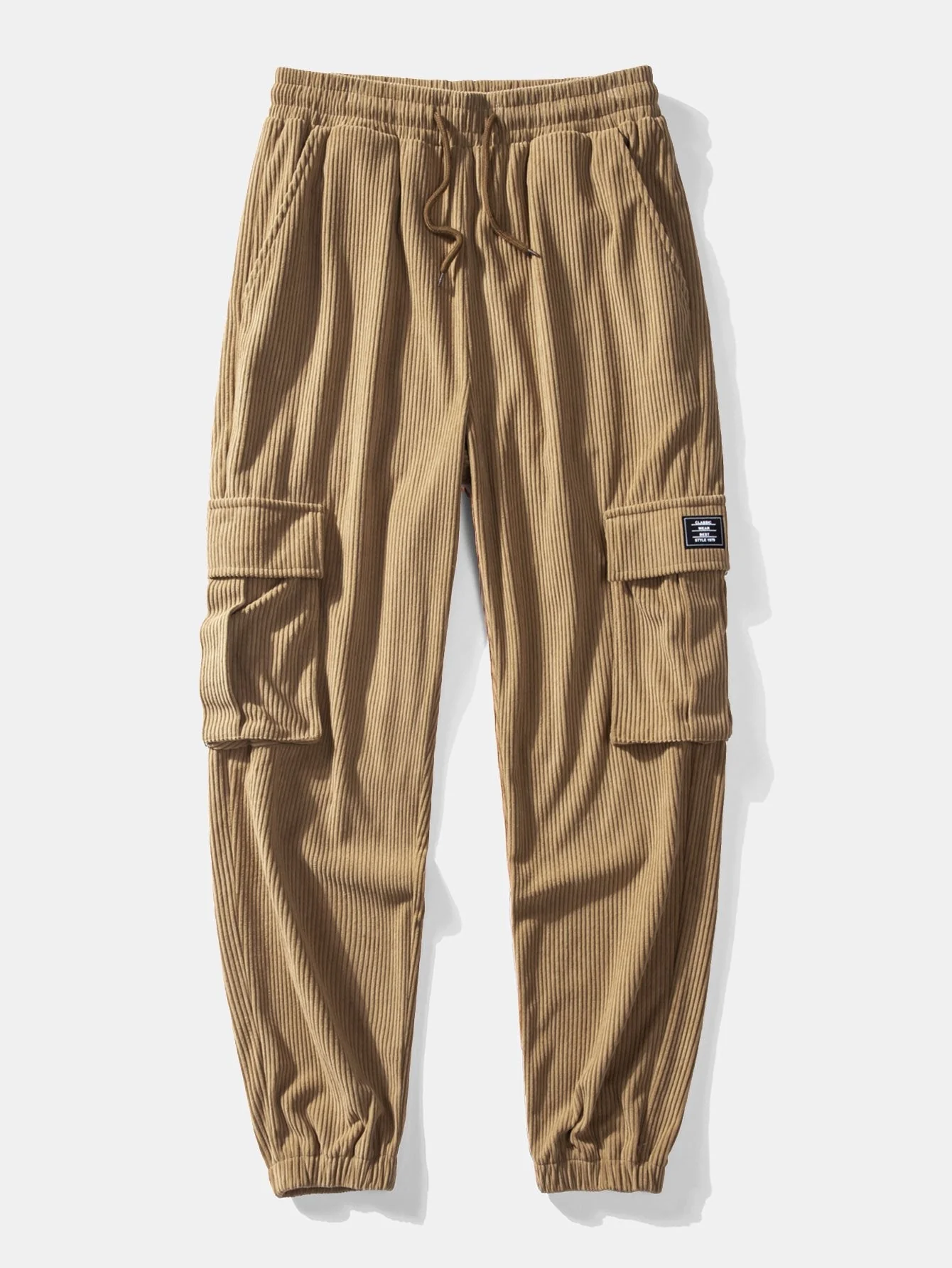 Antolín® | Drawstring Corduroy Cargo Jogger Pants - Image 5