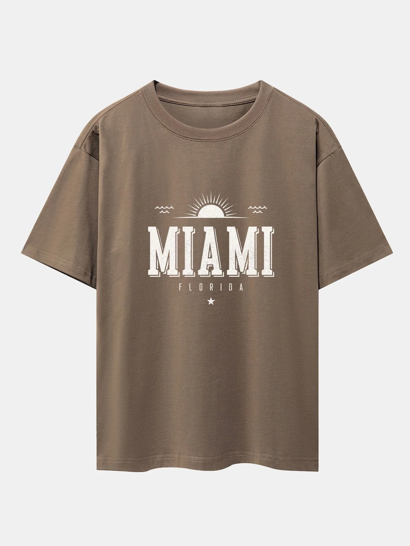 Anton® | Vintage Miami Letter Print Heavy Weight Oversize T-Shirt - Image 3