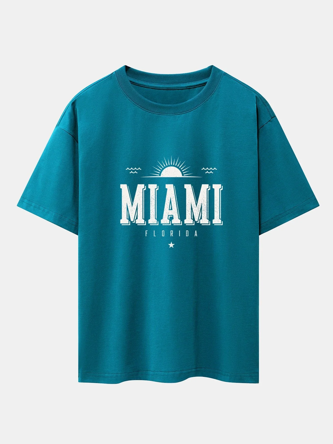 Anton® | Vintage Miami Letter Print Heavy Weight Oversize T-Shirt - Image 4