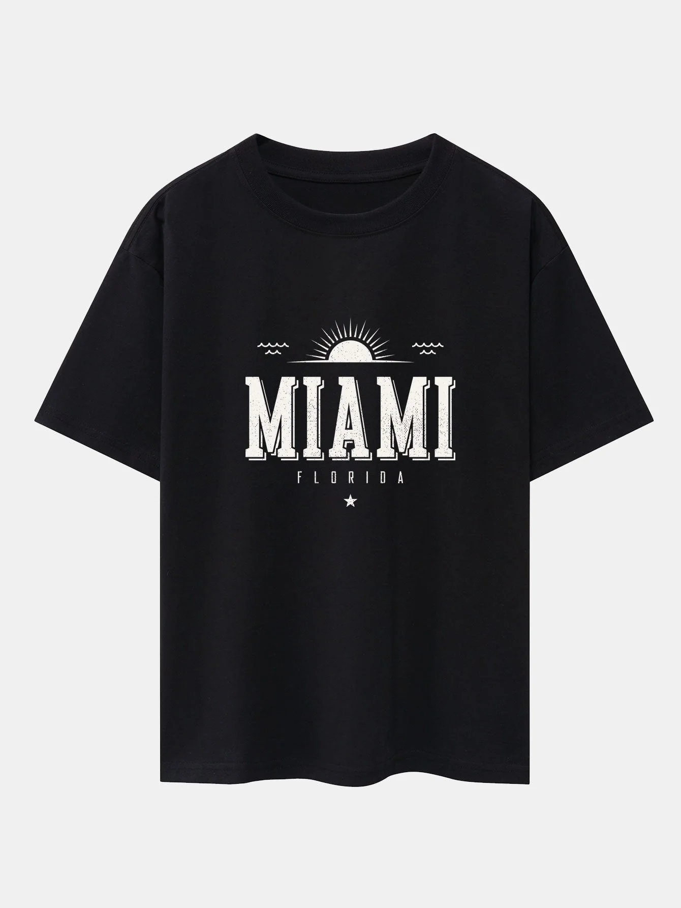 Anton® | Vintage Miami Letter Print Heavy Weight Oversize T-Shirt - Image 6