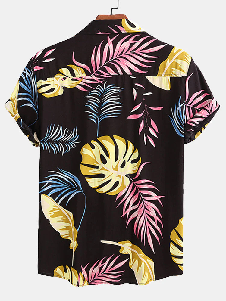 Antonin® | Palm Leaves Print Revere Shirt - Image 2