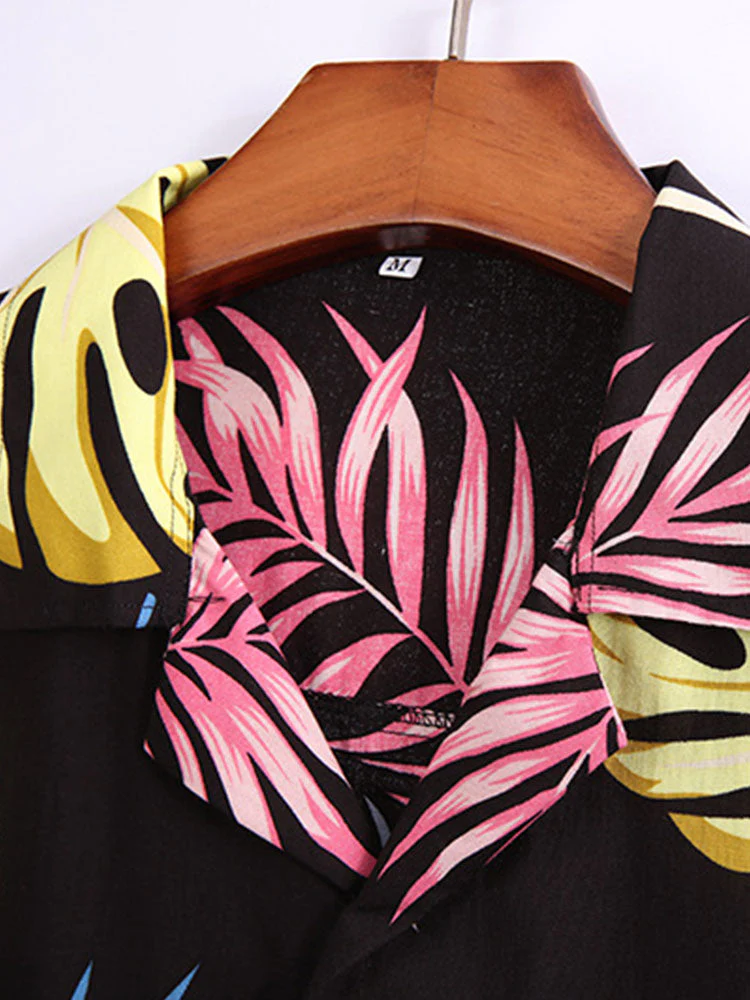 Antonin® | Palm Leaves Print Revere Shirt - Image 3