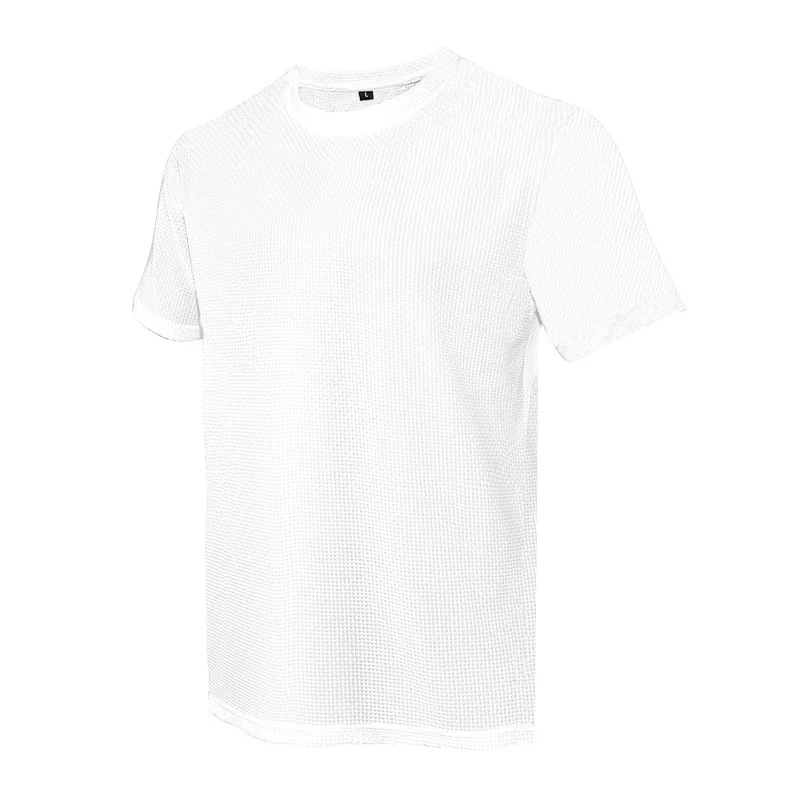 Antonio | Men'S Solid Color Textured Round Neck Short-Sleeved T-Shirt - Image 8