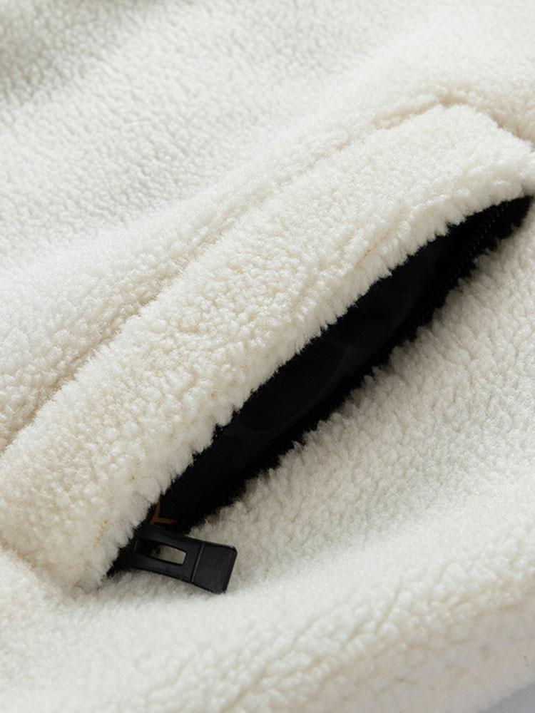 Antonio | Teddy Fleece Patchwork Zip Up Jacket - Image 12