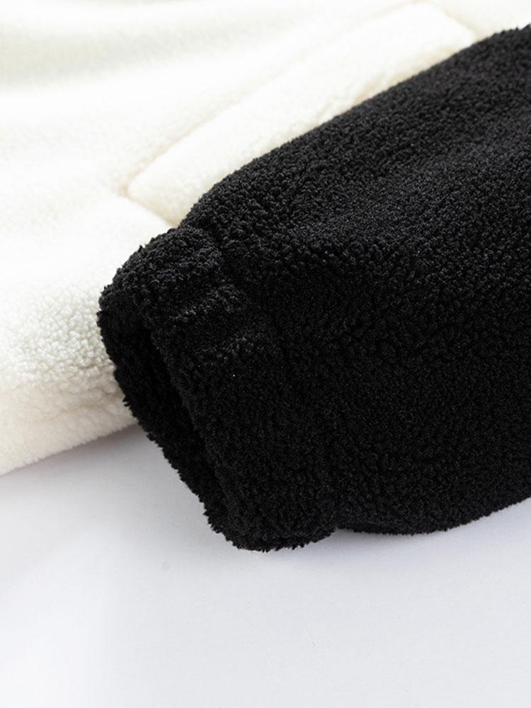 Antonio | Teddy Fleece Patchwork Zip Up Jacket - Image 2