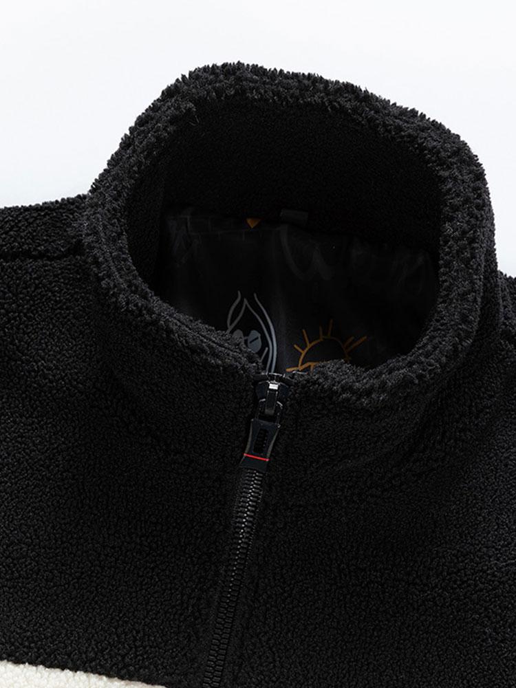 Antonio | Teddy Fleece Patchwork Zip Up Jacket - Image 9