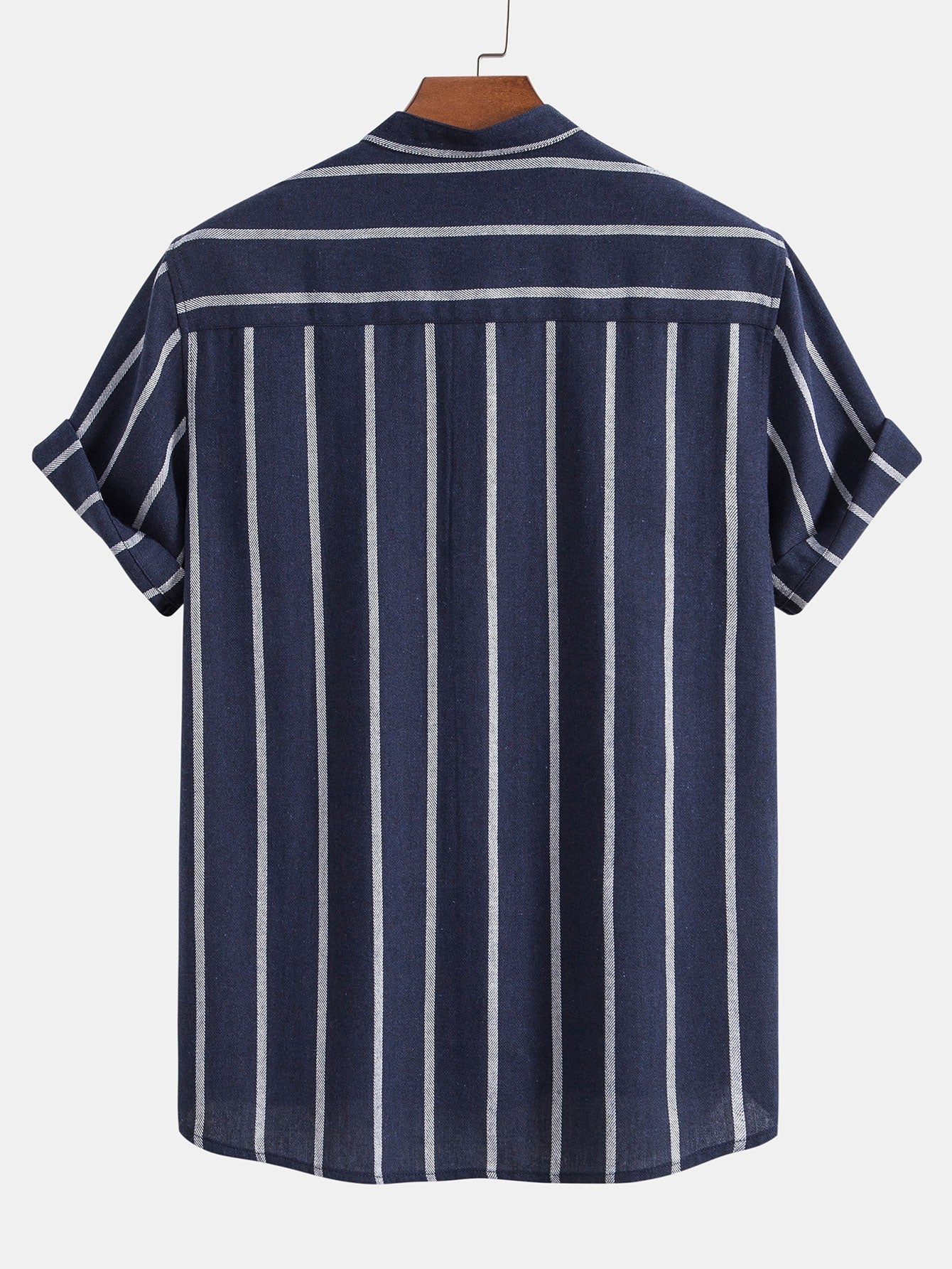 Antton® | Stripes Cotton Henley Shirts - Image 3