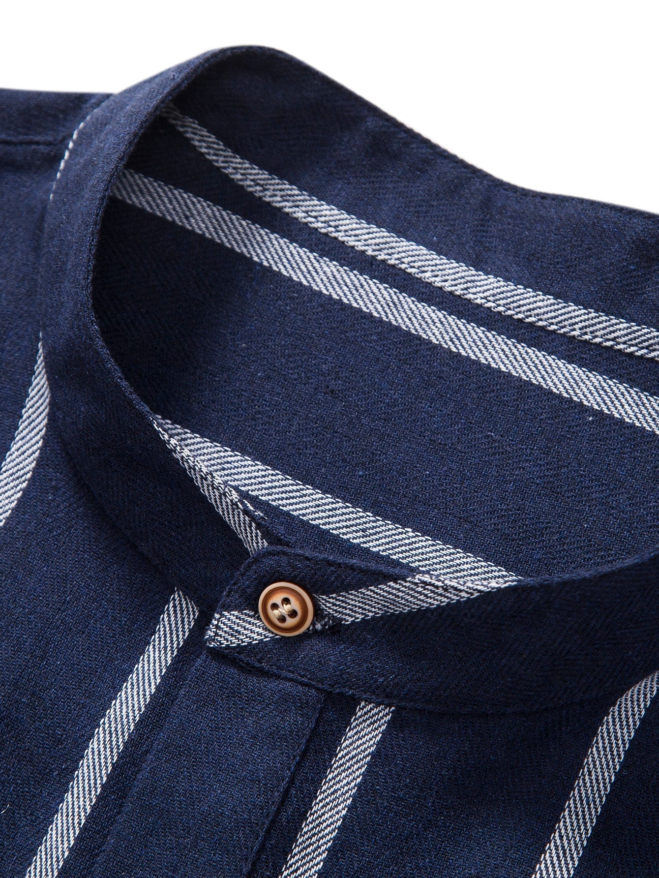 Antton® | Stripes Cotton Henley Shirts - Image 4