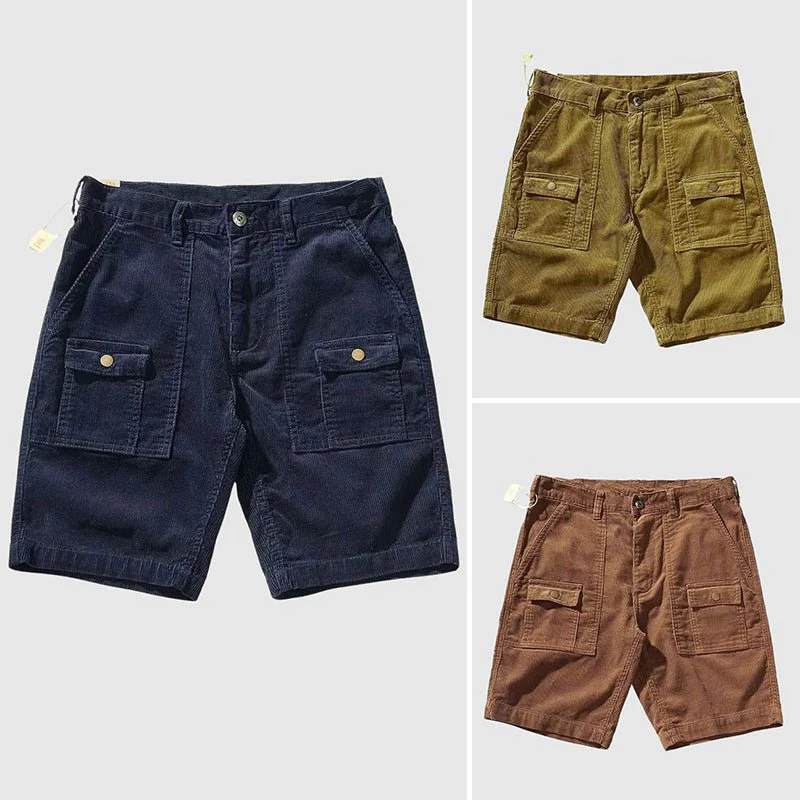 Antuan® | Davide Costa Corduroy Cargo Shorts - Image 4