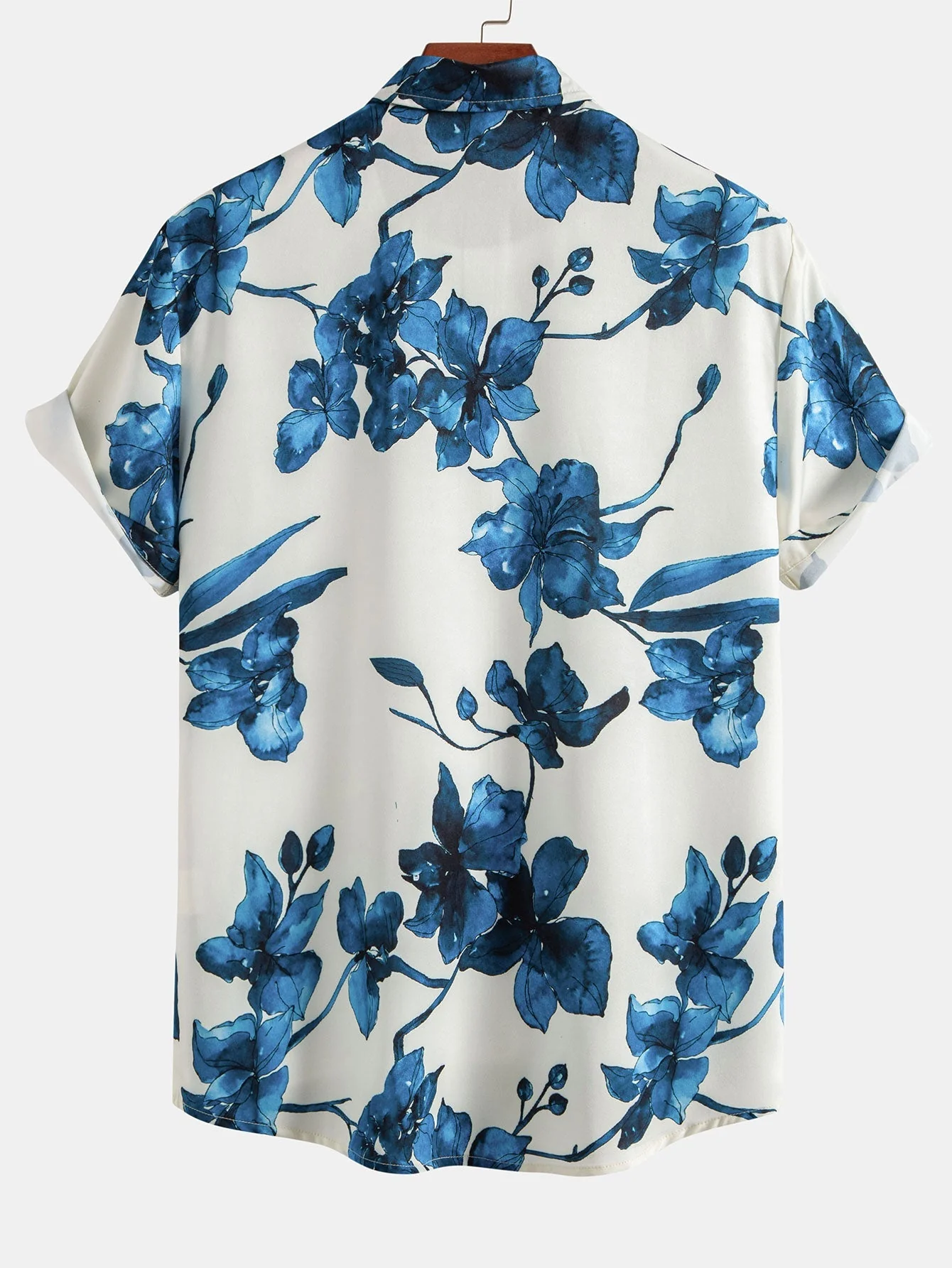 Antuan® | Ink Floral Print Button Up Shirt - Image 2