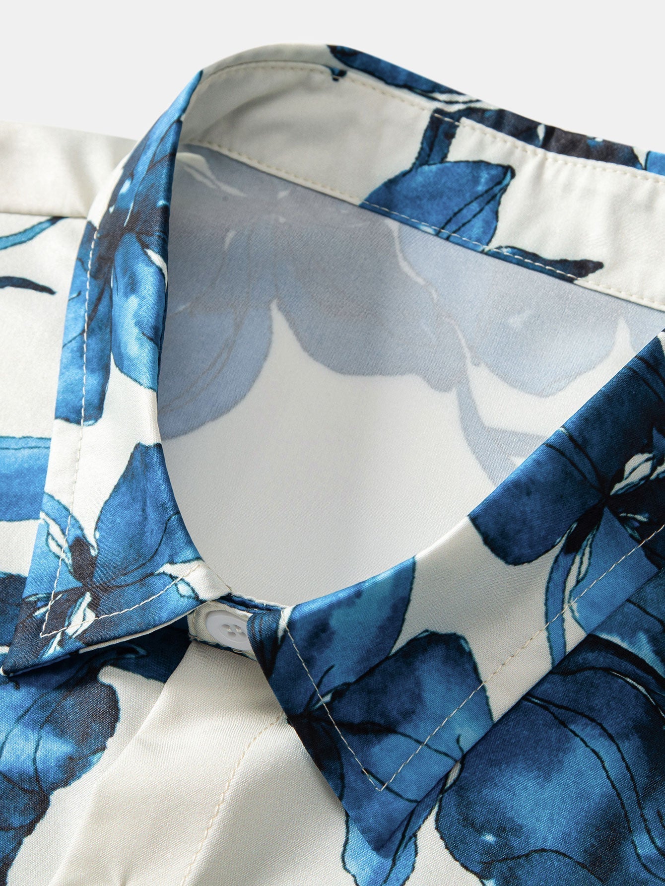 Antuan® | Ink Floral Print Button Up Shirt - Image 3