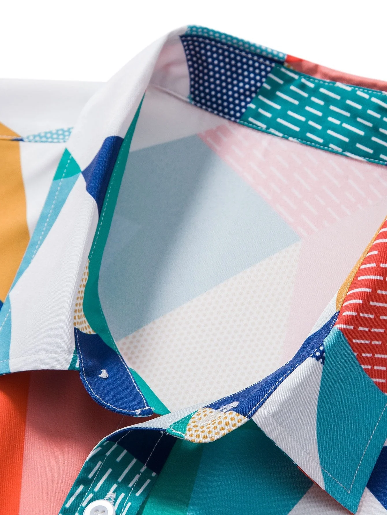 Anuar® | Color Block Geometric Print Shirt - Image 5