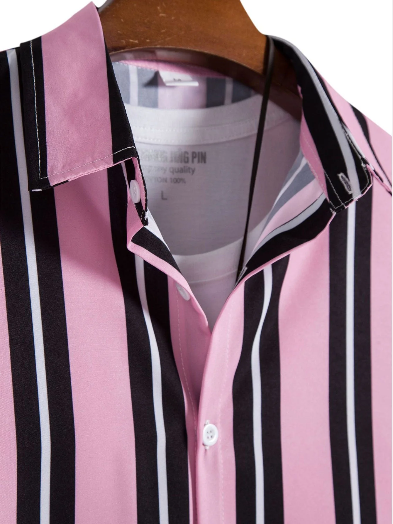 Anund® | Striped Print Button Up Shirt - Image 3