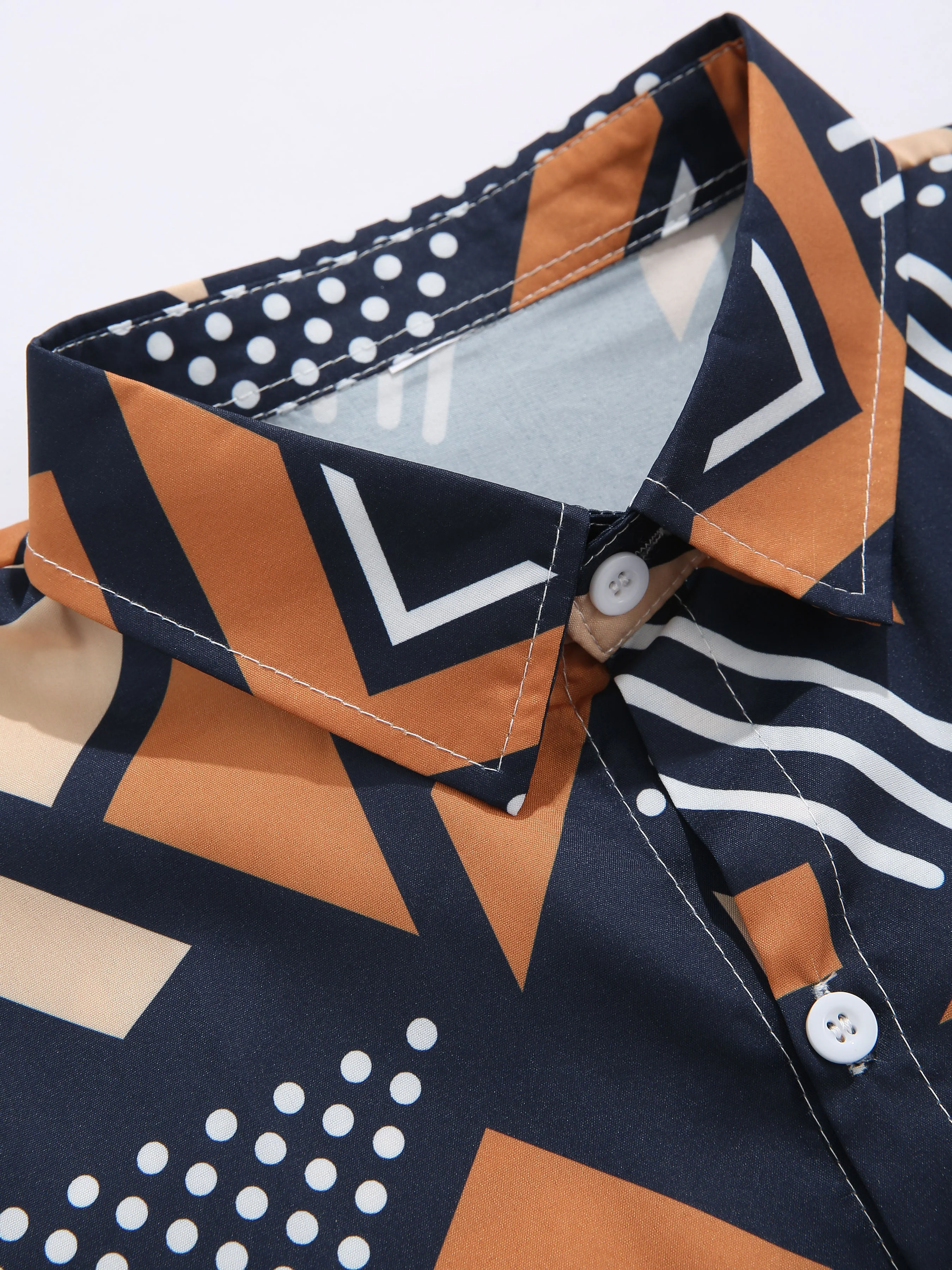 Aodh® | Geometric Print Shirt - Image 4