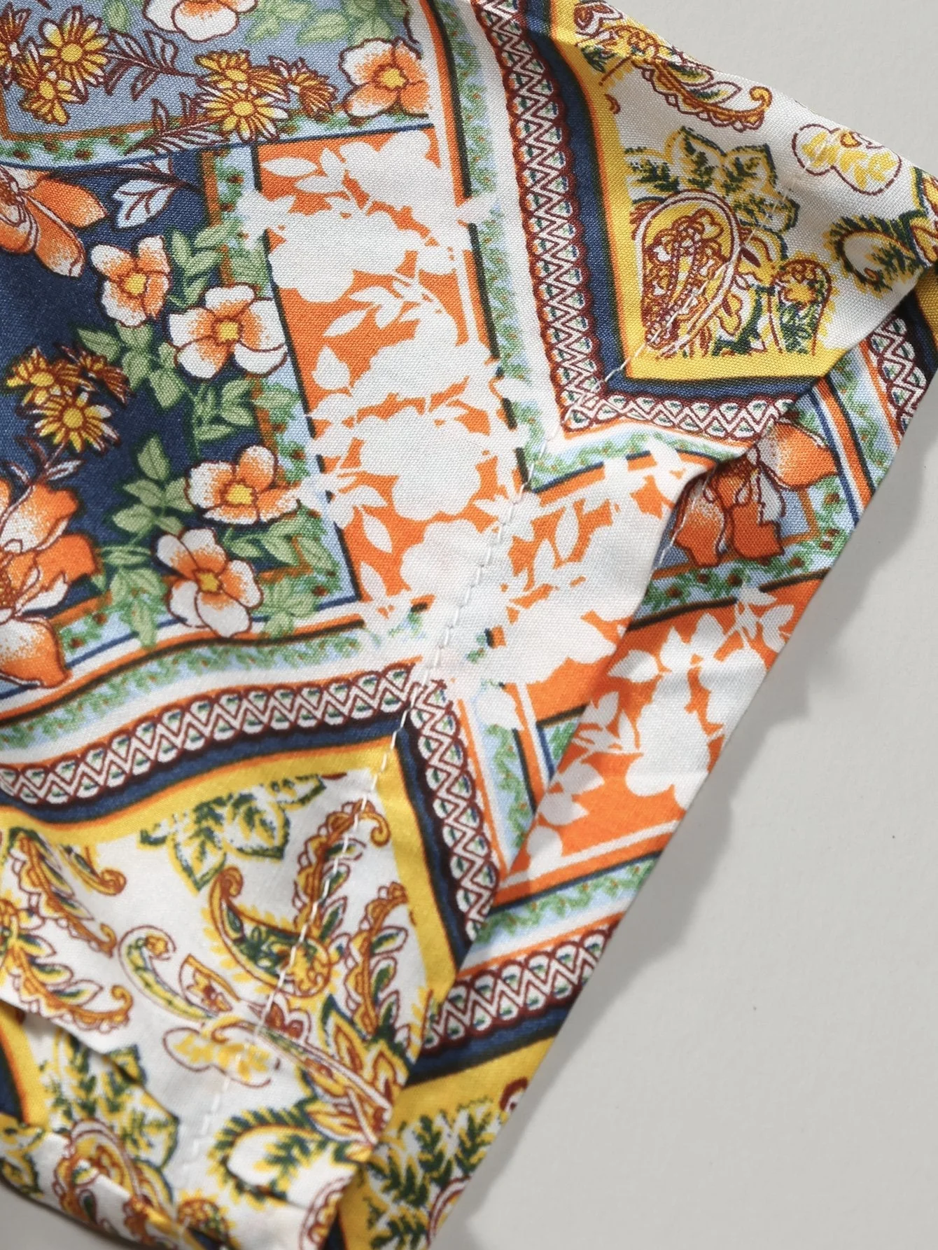 Aodhan® | Floral Border Print Button Up Shirt - Image 5