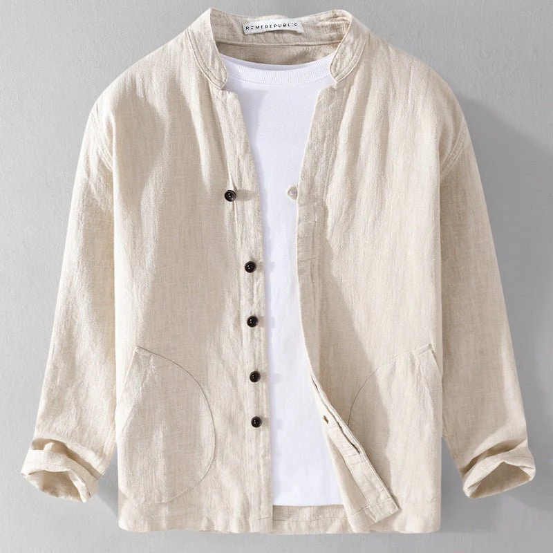 Apelio® | Davide Costa Heirloom Linen Shirt - Image 6
