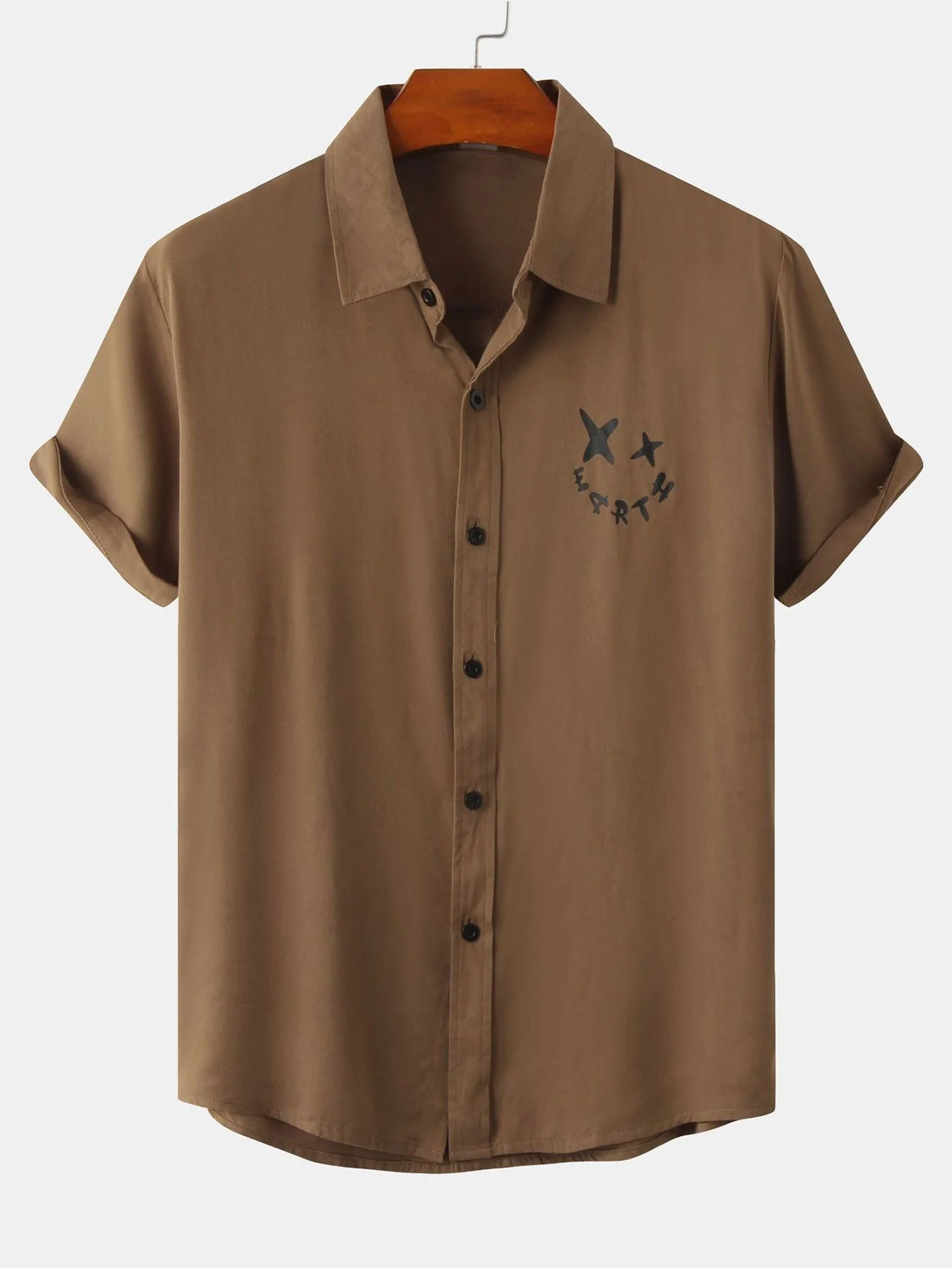 Apisai® | Smiley Graphic Print Button Up Shirt - Image 5