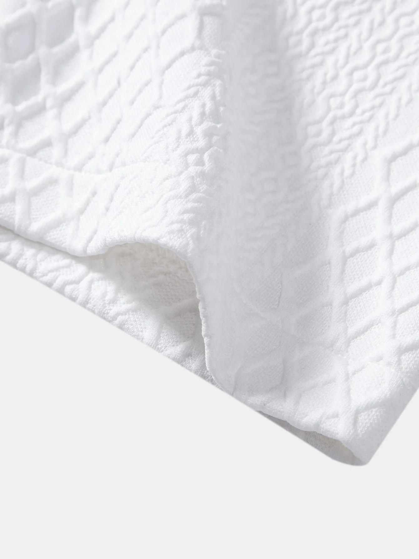 Apolinar® | Rhombus Geometric Jacquard Textured Cuban Shirt - Image 6