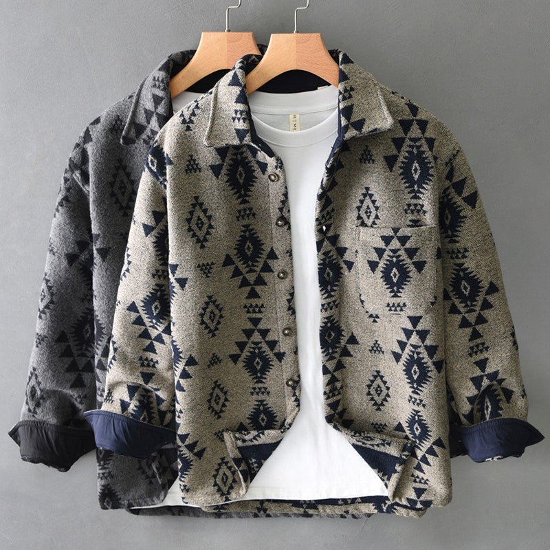 Apolonio® | Davide Costa Jacquard Wool Shirt - Image 3