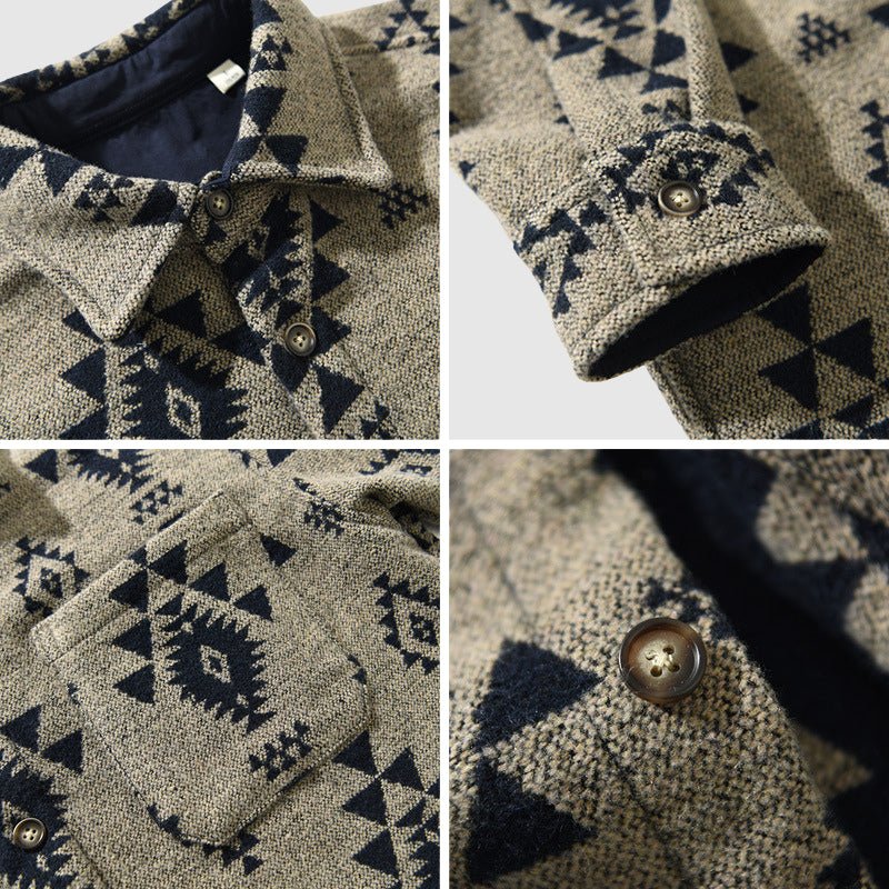 Apolonio® | Davide Costa Jacquard Wool Shirt - Image 5