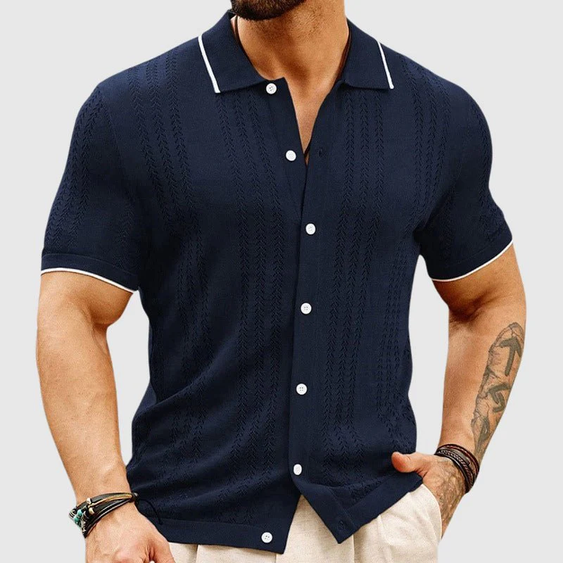Appius® | Davide Costa Knitted Polo Shirt - Image 2