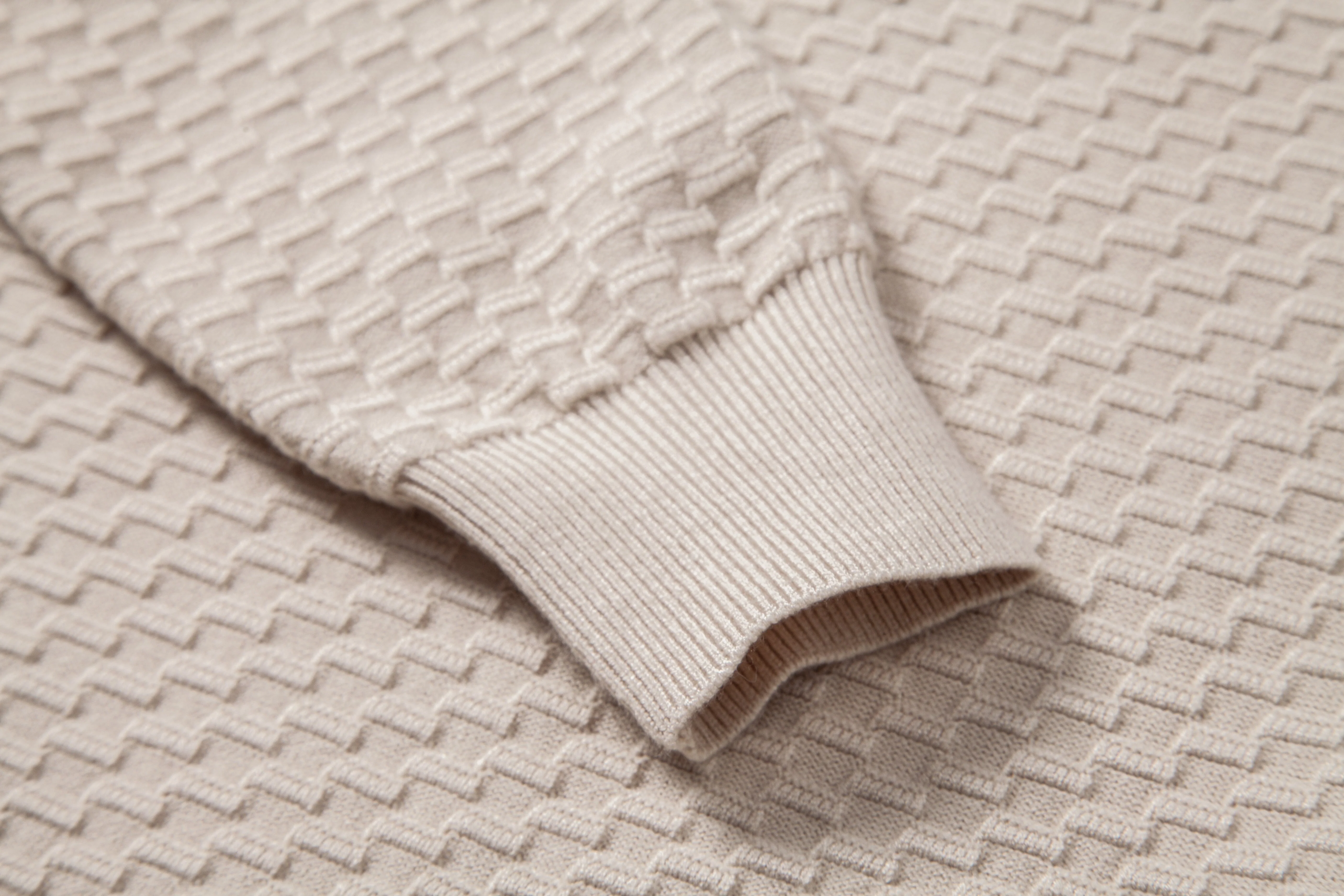 Aquilino® | Long Sleeve Textured Knit  Polo Shirt - Image 4