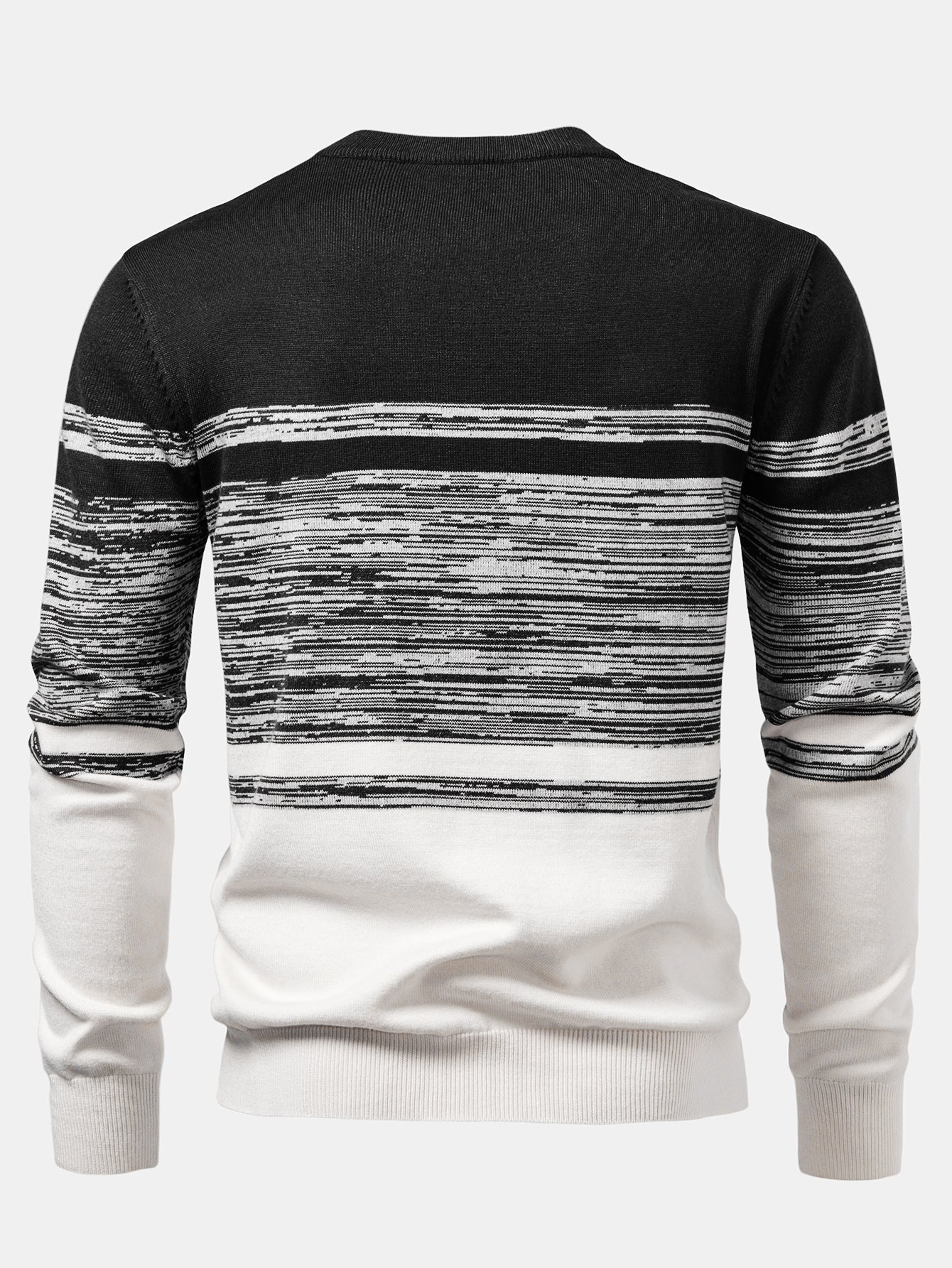 Aran® | Horizontal Stripe Pattern Crew Neck Sweater - Image 10