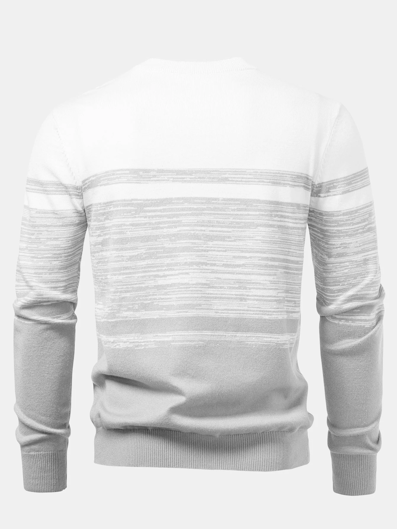 Aran® | Horizontal Stripe Pattern Crew Neck Sweater - Image 12