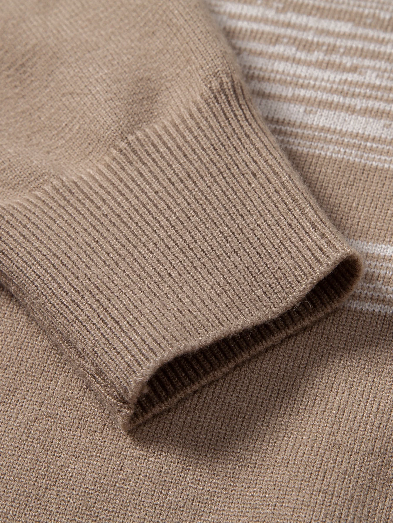 Aran® | Horizontal Stripe Pattern Crew Neck Sweater - Image 4