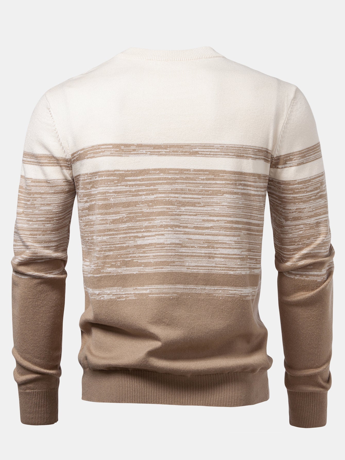 Aran® | Horizontal Stripe Pattern Crew Neck Sweater - Image 6