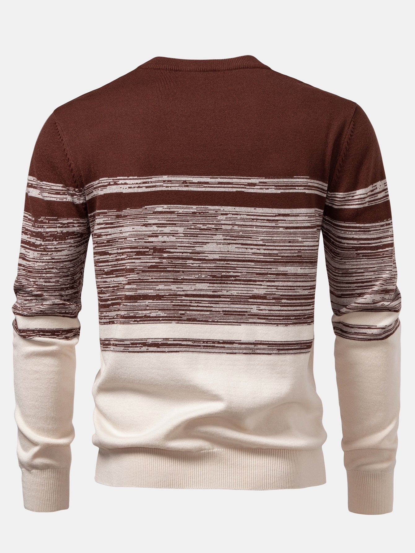 Aran® | Horizontal Stripe Pattern Crew Neck Sweater - Image 8