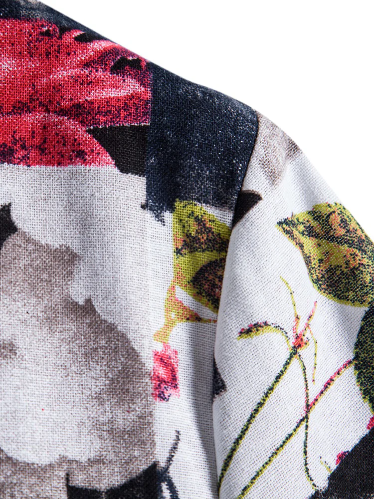 Arash® | Floral Landscape Print Shirt - Image 4