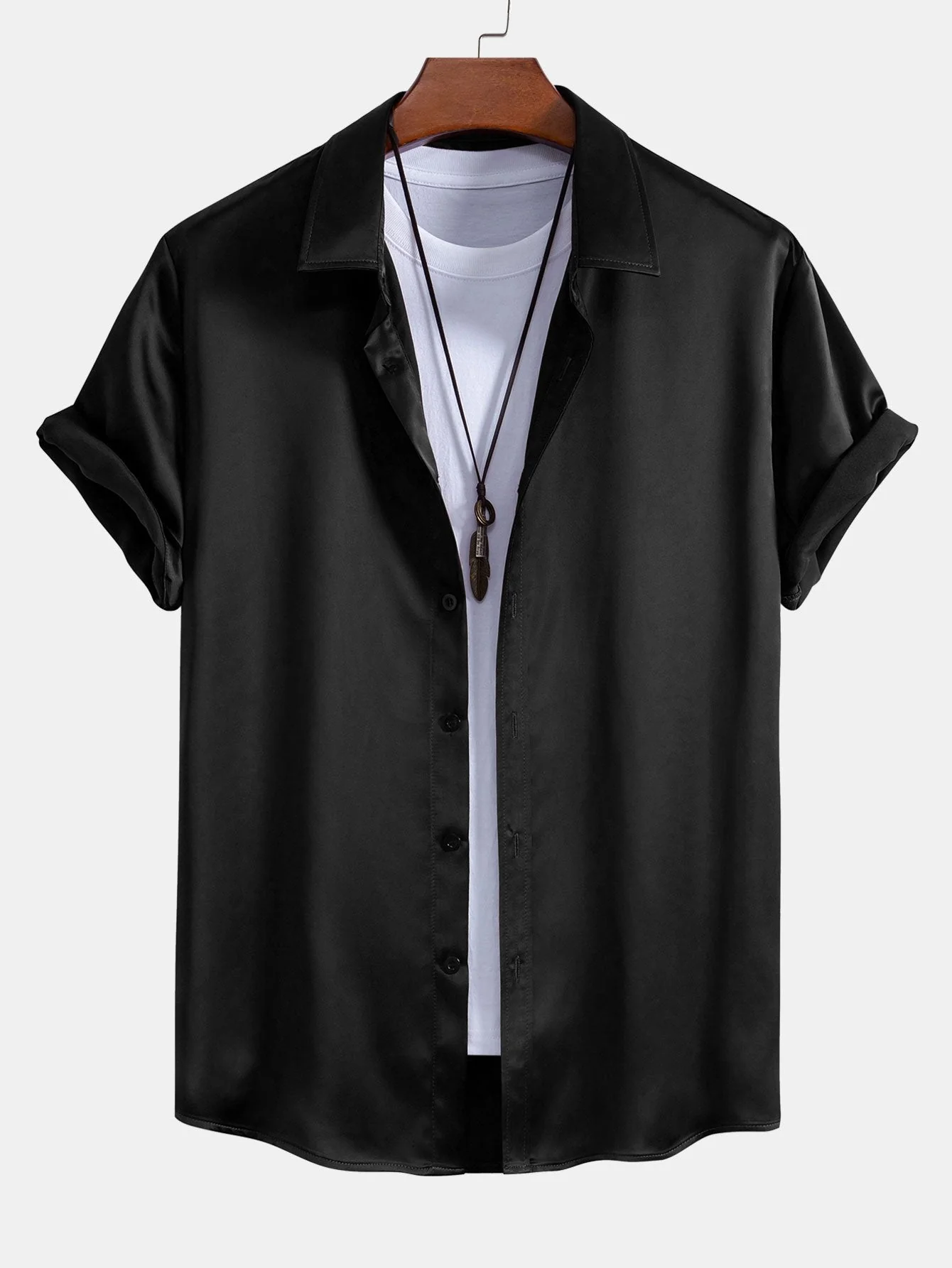 Arcario® | Satin Button Up Shirt - Image 2