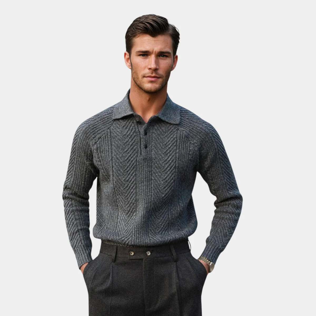 Arcesio® | Luxury Men'S Sweater With Collar