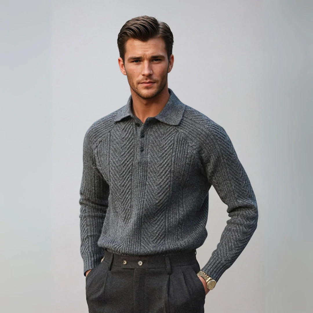Arcesio® | Luxury Men'S Sweater With Collar - Image 4