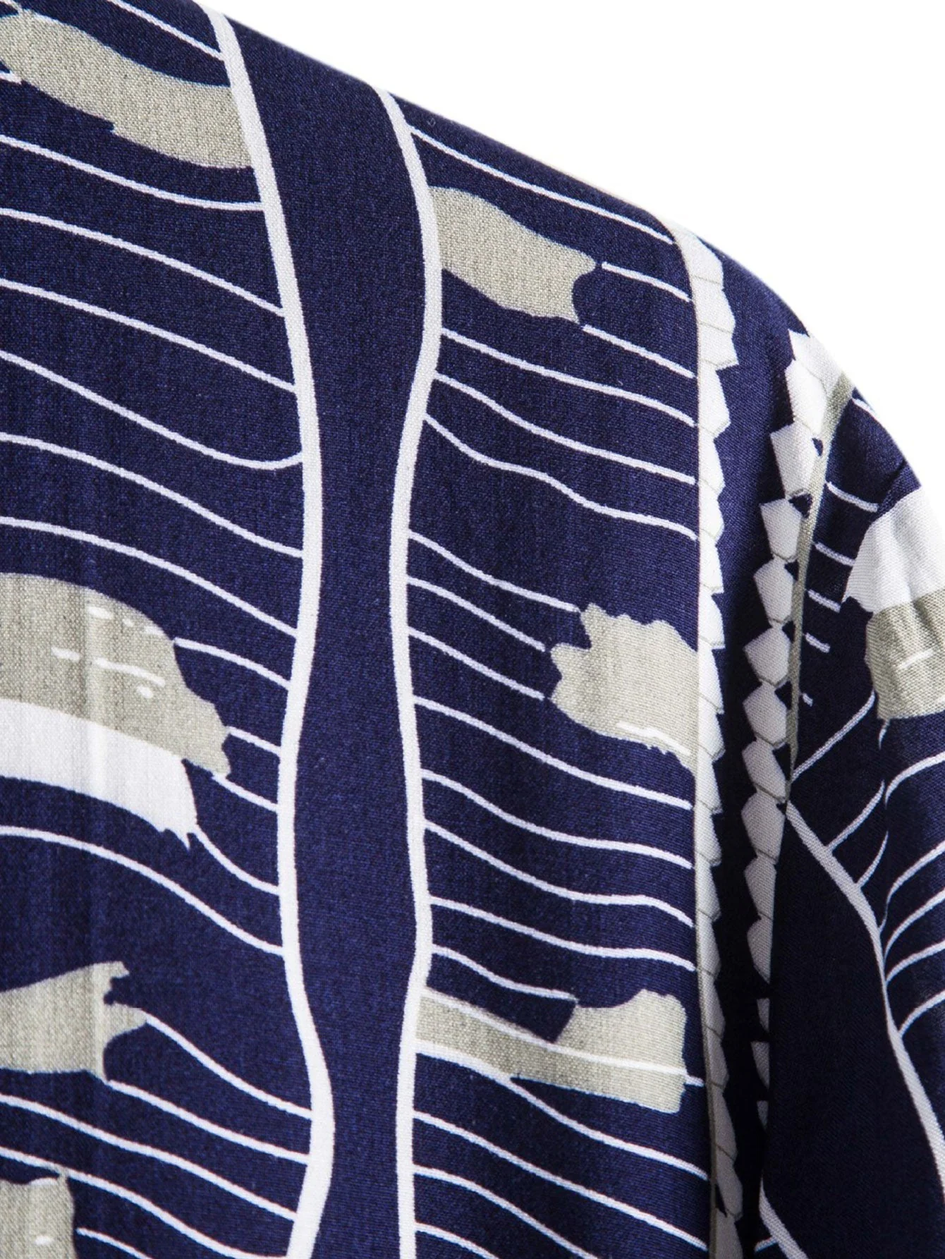 Archi® | Wave Print Stand Collar Shirt - Image 4
