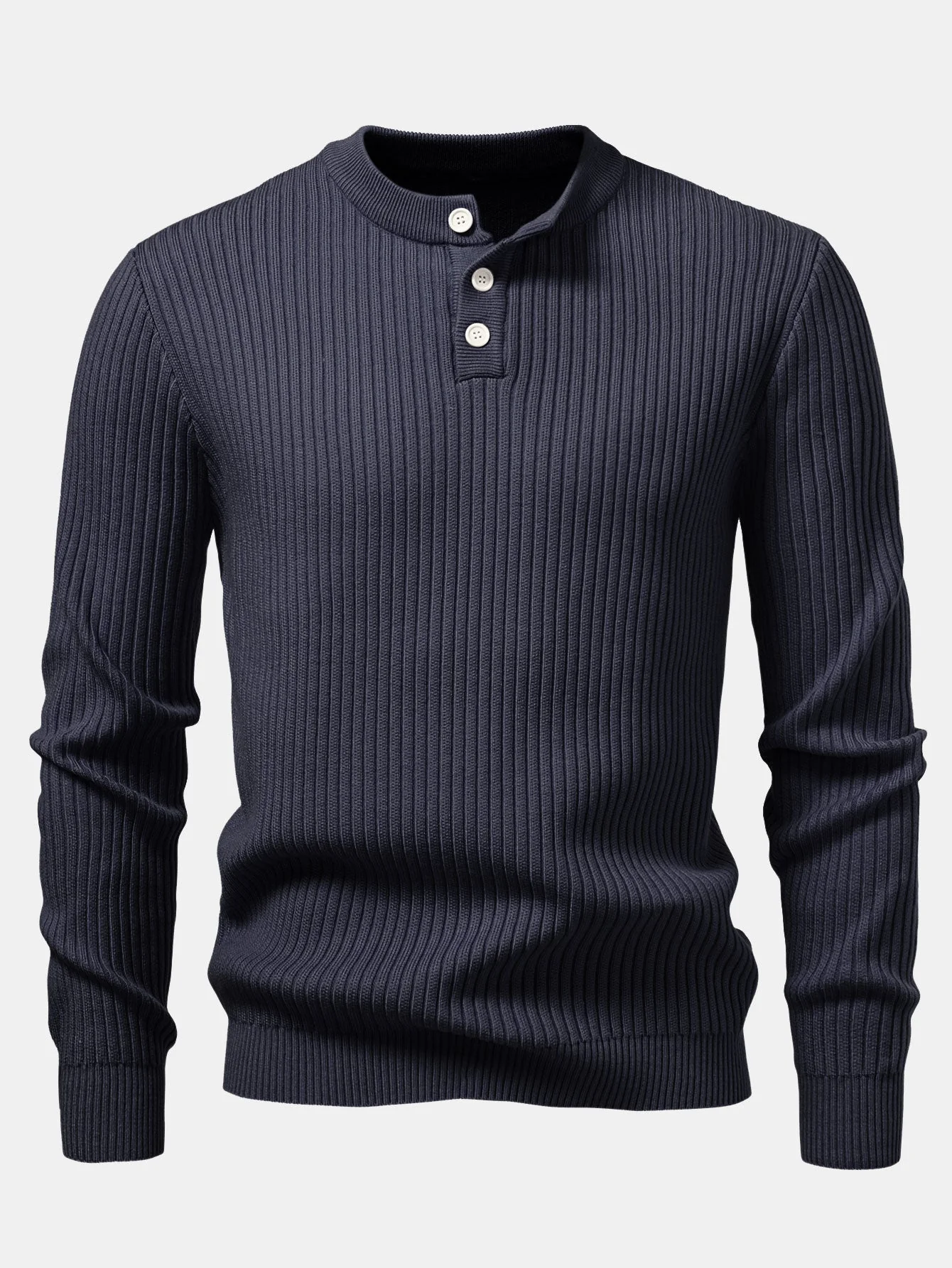 Ardal® | Ribbed Henley Neck Sweater - Image 10