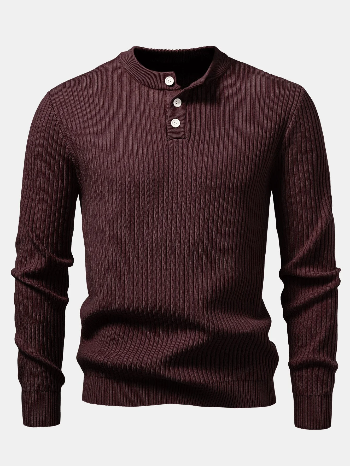 Ardal® | Ribbed Henley Neck Sweater - Image 14