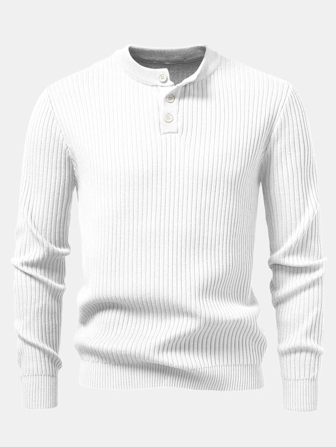Ardal® | Ribbed Henley Neck Sweater - Image 16