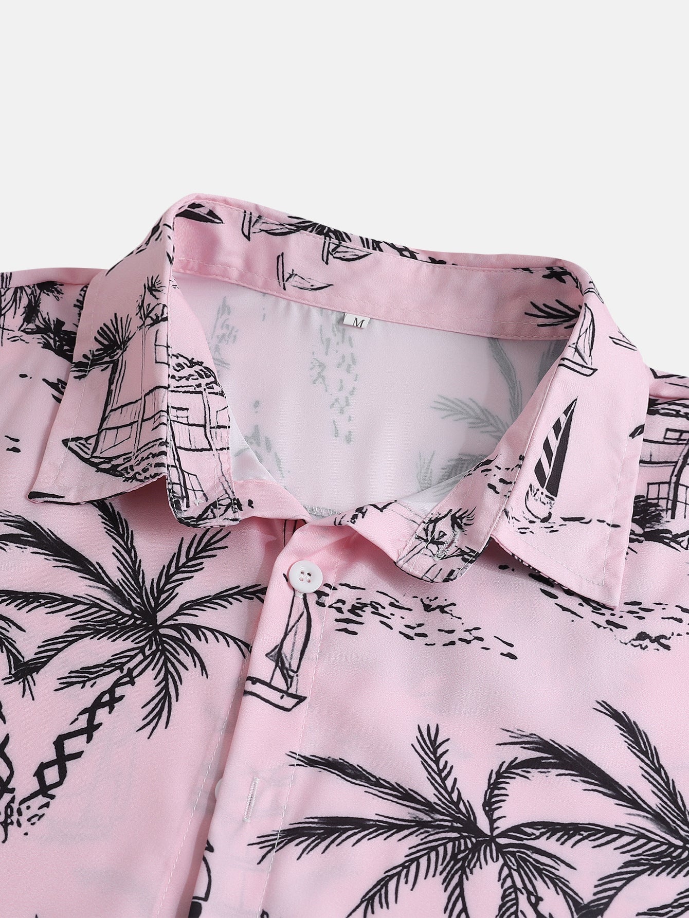 Ardo® | Palm Tree Sailboat Print Button Up Shirt - Image 5