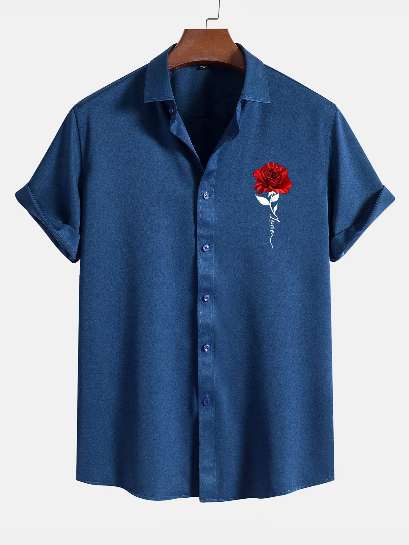 Ardray® | Rose Print Button Up Shirt - Image 5