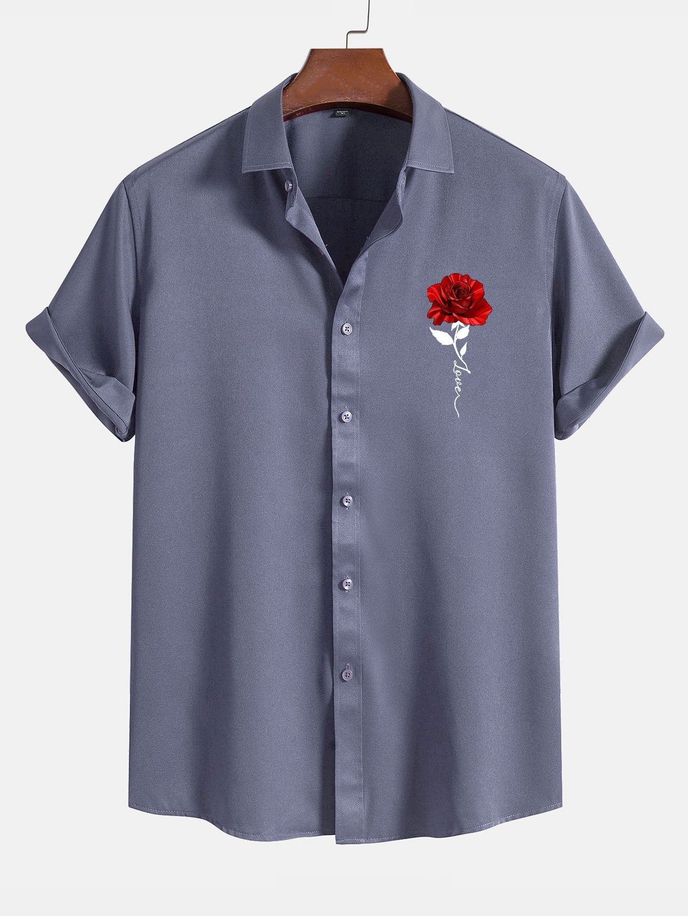 Ardray® | Rose Print Button Up Shirt - Image 7