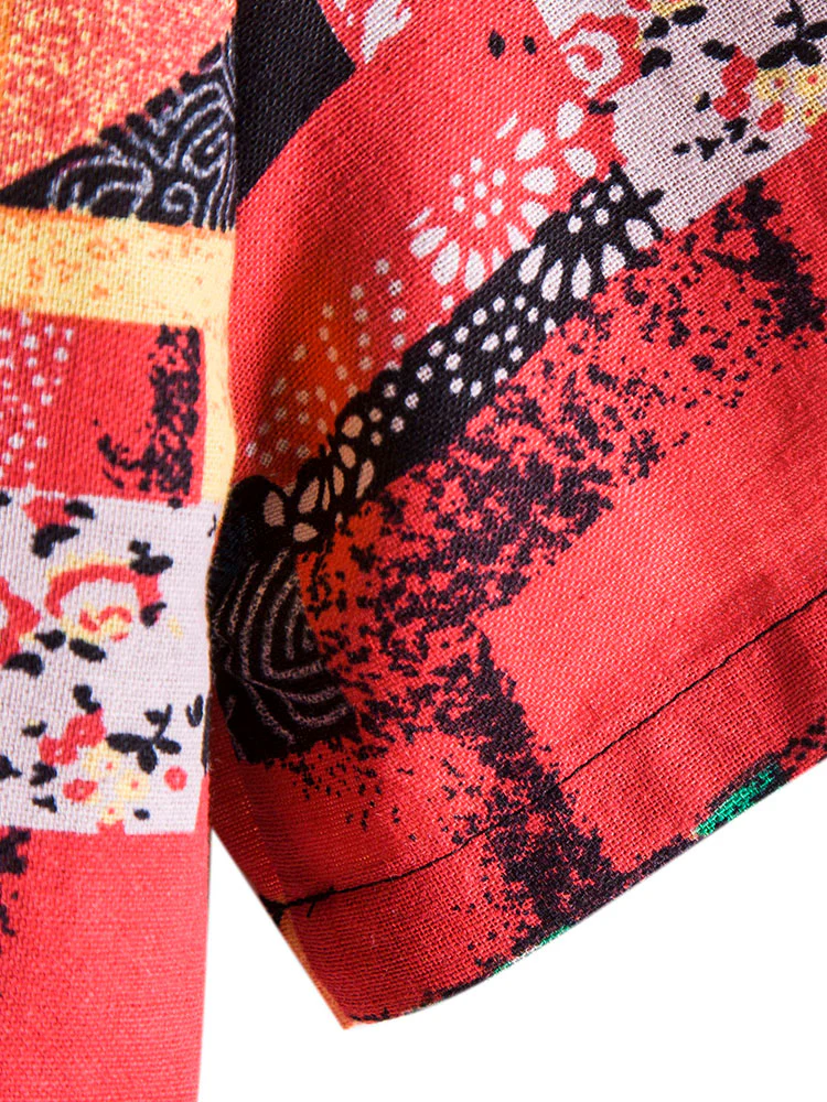 Ardron® | Ethnic Patchwork Print Shirt - Image 5