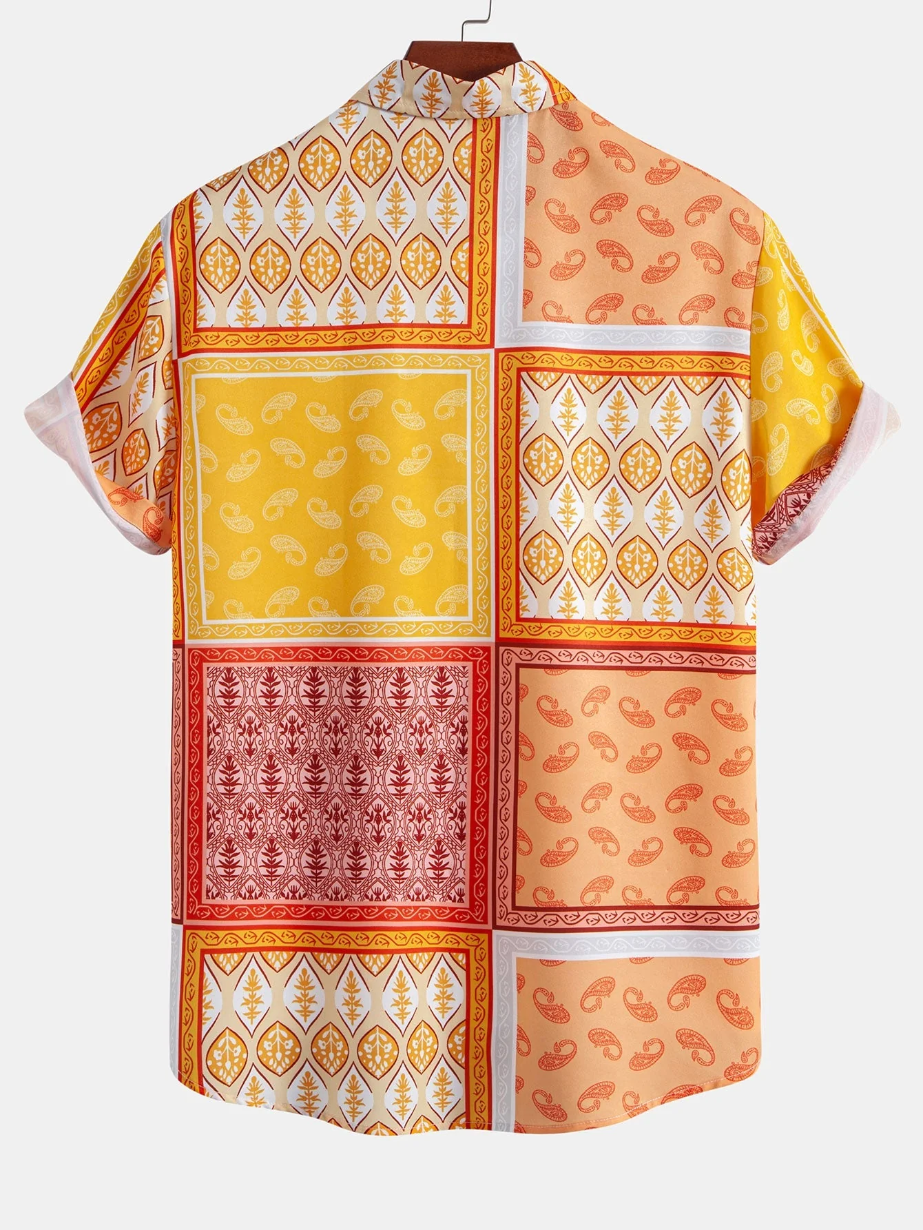 Arek® | Paisley Border Button Up Shirt - Image 2