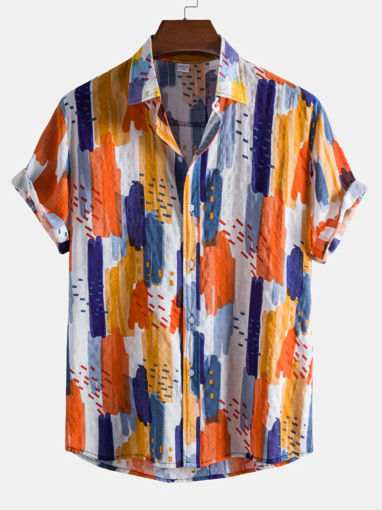 Aren® | Multicolor Graffiti Cotton Shirts - Image 3