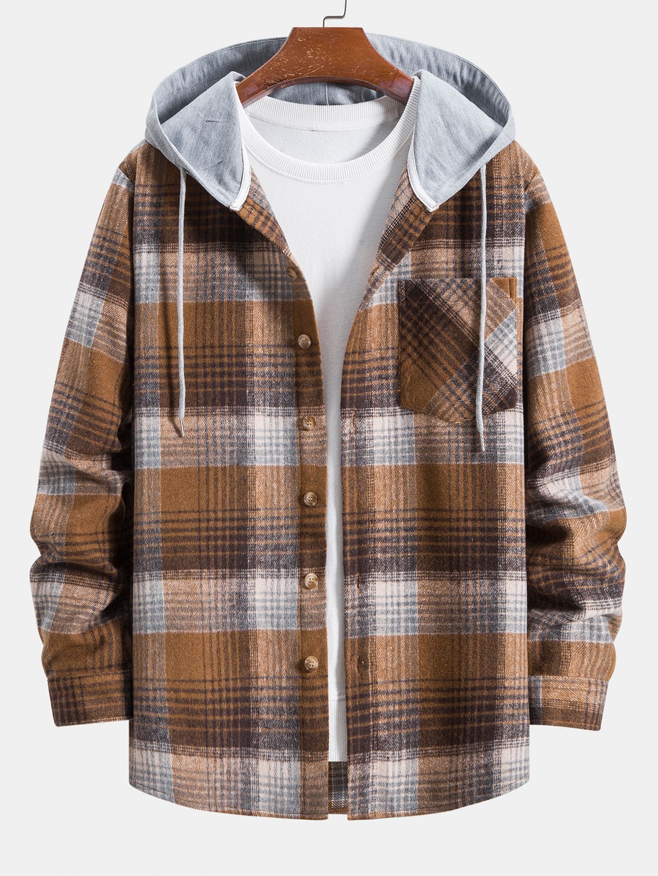 Arendt® | Flannel Plaid Hooded Overshirt - Image 3