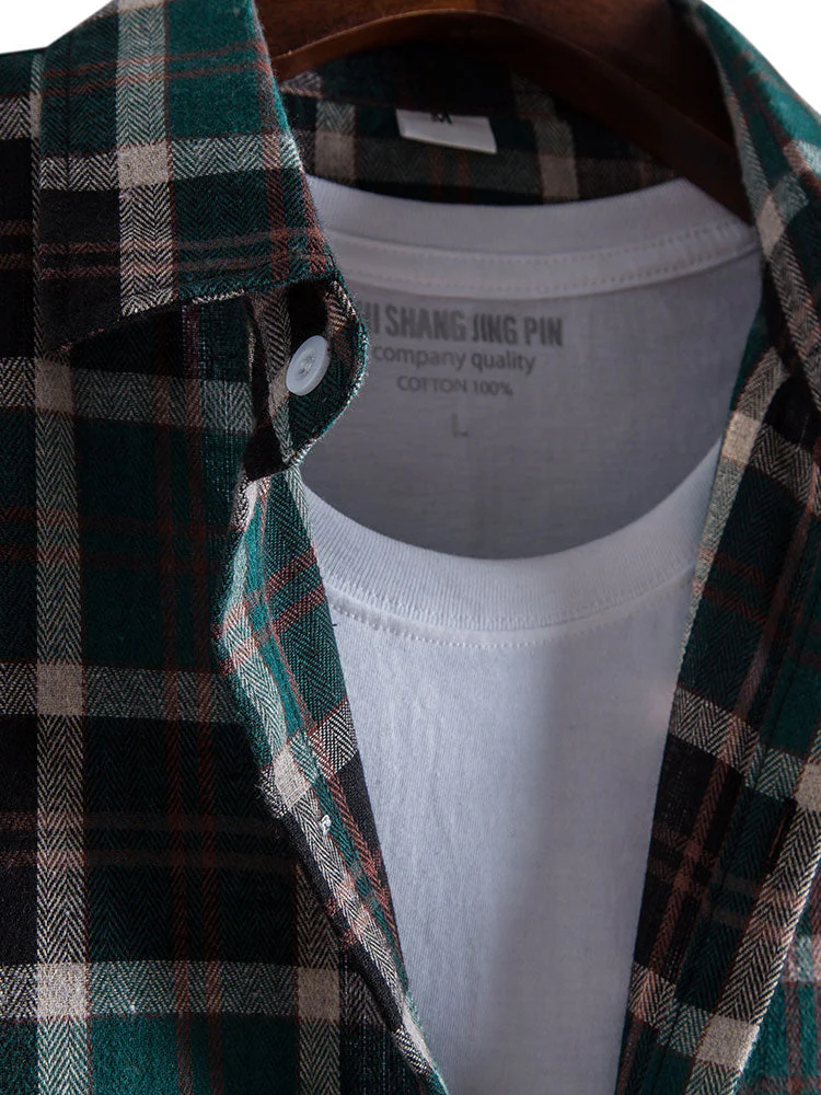 Arete® | Long Sleeve Plaid Button Through Shirt - Image 3